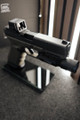 Custom Glock 17 Gen 3 MOS OD Green with Holosun EPS, Radian Guardian, ZEV barrel, SureFire X300 Ultra, factory case, and accessories.