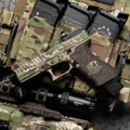 Boost reload speeds with the Tyrant CNC Glock Magwell for G17, G19X, G22, G34, G45 & more. Lightweight aluminum, sleek EDC profile, and fast funnel reload design.