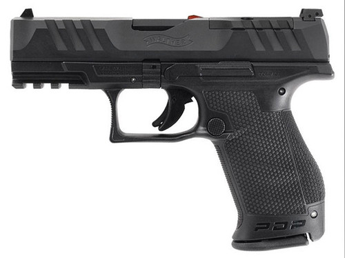 Walther PDP Compact 4" 9mm – California Compliant. 10-round capacity, optics-ready slide, PDT trigger, CA DOJ approved. Ideal for concealed carry and personal defense.