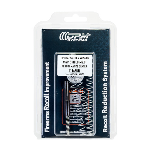 DPM Mechanical Recoil Reduction System for S&W M&P Shield M2.0 4” Performance Center & Shield Plus Carry Comp drop-in multi-spring recoil rod that smooths slide travel, reduces felt recoil, and improves follow-up shots. Tunable springs, lifetime warranty. DPM Mechanical Recoil Reduction System for S&W M&P Shield M2.0 4” Performance Center & Shield Plus Carry Comp drop-in multi-spring recoil rod that smooths slide travel, reduces felt recoil, and improves follow-up shots. Tunable springs, lifetime warranty.