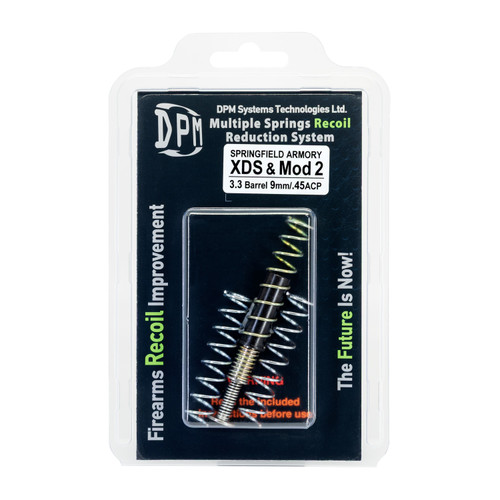 DPM Systems Telescopic Recoil Reduction System, specifically engineered for the Springfield Armory XDS 3.3" pistol in both 9mm and .45 ACP calibers DPM Systems Telescopic Recoil Reduction System, specifically engineered for the Springfield Armory XDS 3.3" pistol in both 9mm and .45 ACP calibers