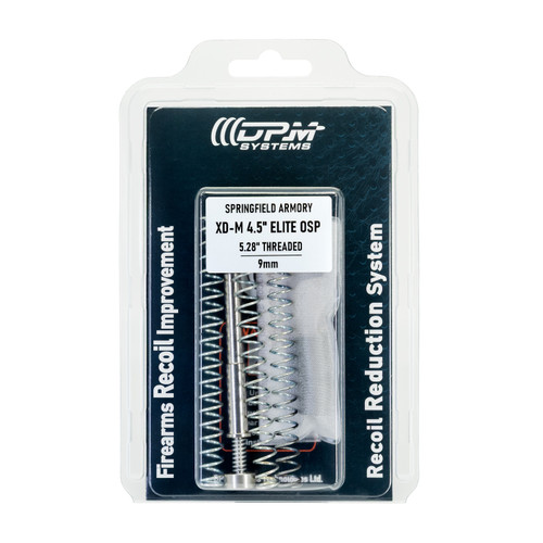 DPM Mechanical Recoil Reduction System for Springfield XD-M Elite OSP (4.5" threaded & 5.25") — 6 adjustable settings with 2 plugs and 3 springs. Reduce recoil, protect slide & improve follow-up speed. Lifetime warranty. DPM Mechanical Recoil Reduction System for Springfield XD-M Elite OSP (4.5" threaded & 5.25") — 6 adjustable settings with 2 plugs and 3 springs. Reduce recoil, protect slide & improve follow-up speed. Lifetime warranty.