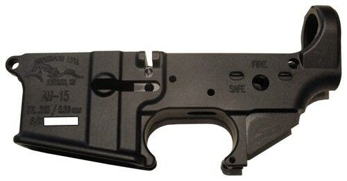 Anderson AR-15 stripped lower receiver made from 7075-T6 aluminum. CNC machined, multi-caliber marked, black hard anodized finish. Durable and American made.