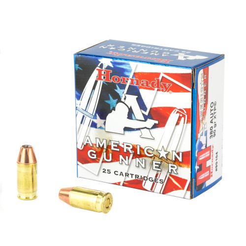 Hornady American Gunner 380ACP 90gr XTP ammunition box