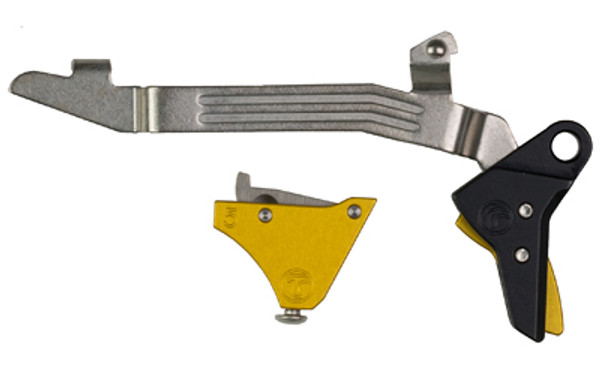 Image of Timney ALPHA Trigger For Glock Gen 5 Gold with Timney Triggers Alpha Competition Trigger
  Anodized Finish, Gold, Fits Gen 5 - G17, G19, G34 ALPHA GLOCK 5 - GOLD., ideal for various uses.