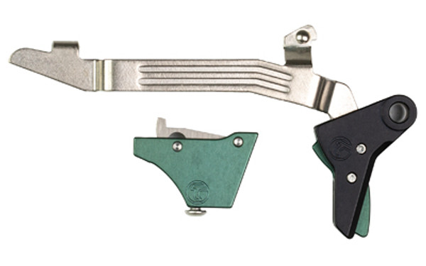 Image of Timney ALPHA Trigger For Glock Gen 3-4 Green with Timney Triggers Alpha Competition Trigger
  Anodized Finish, Green, Fits Gen 3 & Gen 4 - G17, G19, G22, G23, G34 ALPHA GLOCK 3-4 - GREEN., ideal for various uses.