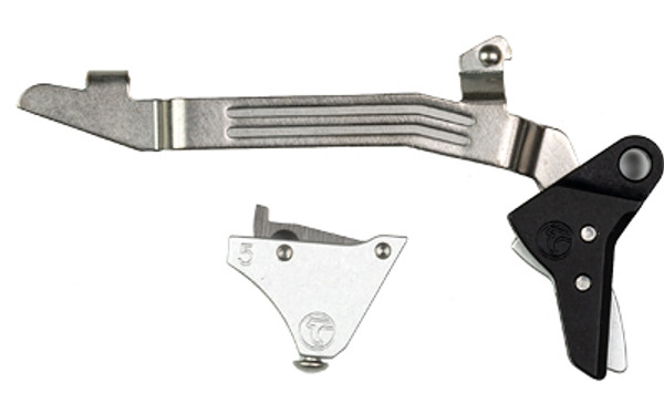 Image of Timney ALPHA Trigger For Glock Gen 5 Silver with Timney Triggers Alpha Competition Trigger
  Anodized Finish, Silver, Fits Gen 5 - G17, G19, G34 ALPHA GLOCK 5 - SILVER., ideal for various uses.