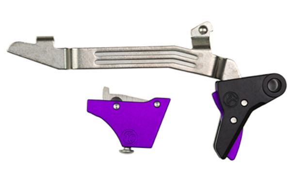 Image of Timney ALPHA Trigger For Glock Gen 3-4 Purple with Timney Triggers Alpha Competition Trigger
  Anodized Finish, Purple, Fits Gen 3 & Gen 4 - G17, G19, G22, G23, G34 ALPHA GLOCK 3-4 - PURPLE., ideal for various uses.
