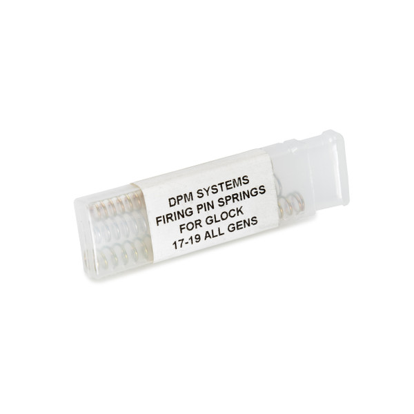 DPM Firing Pin Springs for Glock 17 & 19 (All Gens) – Includes 5lb, 6lb, and 7lb springs. Tune your Glock trigger pull for performance, competition, or reliability.