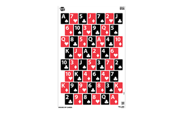 Image of ALLEN EZ AIM 23X35 HOUSE CARDS 3PK with SKU: ALN15655
  With shooting being a pastime or part of preparation for a trip to the field, EZ Aim is serious about your success and continued improvement across shooting disciplines. Whether you are s...