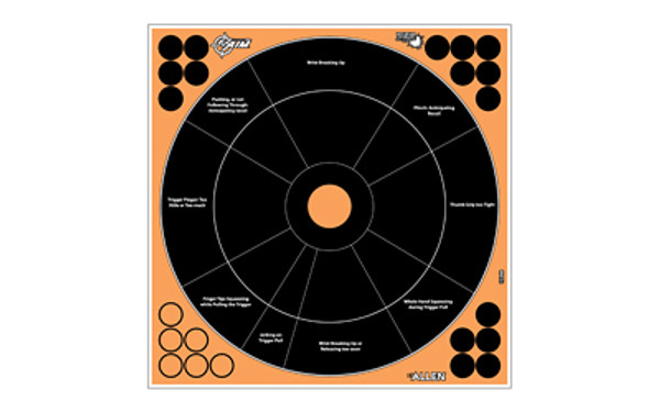 Image of ALLEN EZ AIM 12"X12" HG TRAINER 5PK with SKU: ALN15248
  Whether you love shooting targets with handguns, rifles or shotguns, load up your target stand with Allen EZ-Aim paper targets featuring splash technology that flakes and crumbles upon i...