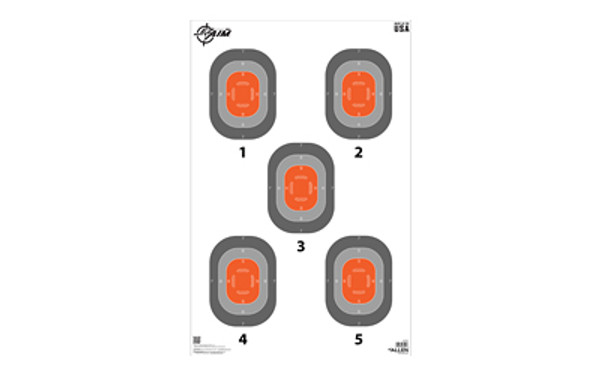 Image of ALLEN EZ AIM5 SPOT TARGET23X35 50PK with SKU: ALN15754
  Introducing the EZ Aim 5-Spot Paper Target, a versatile tool crafted for both dedicated training and leisurely shooting sessions aimed at enhancing your marksmanship. With dimensions mea...