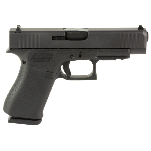 Image of GLOCK 48, Striker Fired, Semi-automatic, Polymer Frame Pistol, Compact, 9MM, 4.17" Barrel, Glock Marksman Barrel, nDLC Finish, Black, No Finger Grooves, Fixed Sights, 10 Rounds, 2 Magazines, Front Rail PA4850201FR with SKU: GLPA4850201FR
  Des...