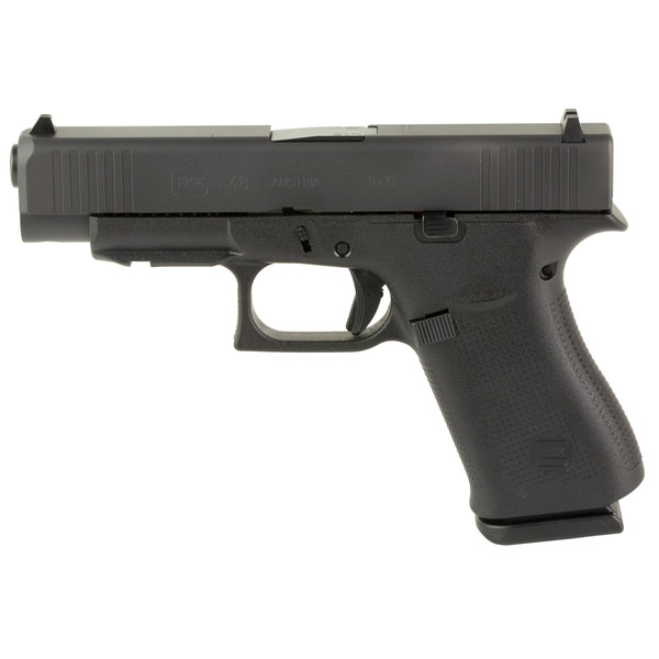 Image of GLOCK 48, Striker Fired, Semi-automatic, Polymer Frame Pistol, Compact, 9MM, 4.17" Barrel, Glock Marksman Barrel, nDLC Finish, Black, No Finger Grooves, Fixed Sights, 10 Rounds, 2 Magazines, Front Rail PA4850201FR with SKU: GLPA4850201FR
  Des... Image of GLOCK 48, Striker Fired, Semi-automatic, Polymer Frame Pistol, Compact, 9MM, 4.17" Barrel, Glock Marksman Barrel, nDLC Finish, Black, No Finger Grooves, Fixed Sights, 10 Rounds, 2 Magazines, Front Rail PA4850201FR with SKU: GLPA4850201FR
  Des...