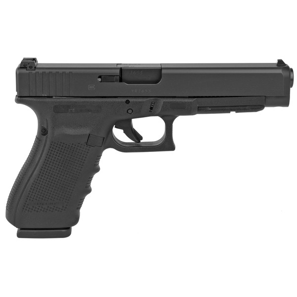 Image of GLOCK 41 Gen 4 Competition, Striker Fired, Semi-automatic, Polymer Frame Pistol, Full Size, 45 ACP, 5.31" Barrel, Matte Finish, Black, Adjustable Sights, 10 Rounds, 3 Magazines PG4130101 with SKU: GLPG4130101
  The GLOCK 41 Gen4 is a 45 Auto c...