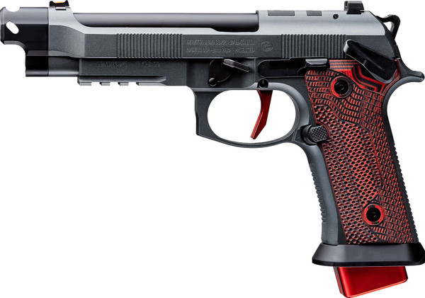 Beretta 92XI Gara SAO 9mm pistol with match trigger, compensator, flared magwell, and red-dot optic mount. 22+1 capacity, 3 mags included. Built for competition.