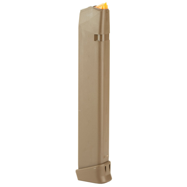 Image of Glock OEM Magazine 9MM - 33 Rounds For Glock 17/34 Orange Follower - Flat Dark Earth 47463 with Item Number: MGGL47463
  Experience unparalleled reliability with this high-capacity GLOCK magazine. Engineered for durability and consistent perfo...