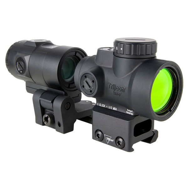 Image of Trijicon MRO SD Combo 2 MOA Dot/68 MOA Segmented Circle - includes Full Co-Witness Mount - Matte Black with SKU: TR2200367
  Elevate your aiming precision with the Trijicon MRO (Miniature Rifle Optic) SD. This state-of-the-art, sealed miniatur...