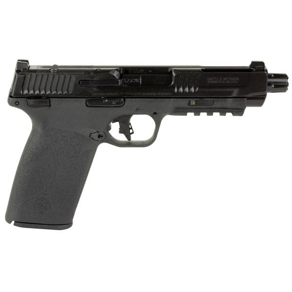 Image of S&W M&P 5.7 SAO Full Size 5.7X28MM 5" Barrel Optics Ready Thumb Safety 10RND Optics Ready BLK with SKU: SW14093
 Unleash unparalleled performance at the range with the Smith & Wesson M&P 5.7. This cutting-edge handgun is engineered to deliver ...
