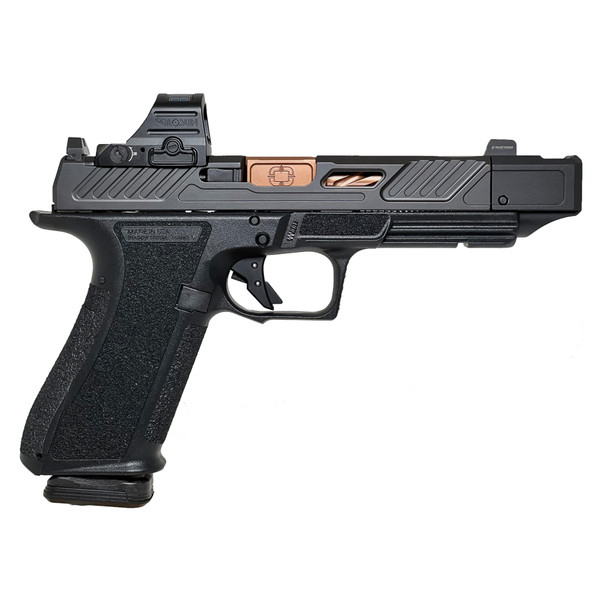 Image of Shadow Systems Elite DR920P 9MM 4.8 CMP 507C BLK with SKU: SS-2211-H
  Discover the innovative DR920P, a full-sized 17+1 pistol engineered for performance and compliance. Its standout feature is the integrated compensator, seamlessly machined ...