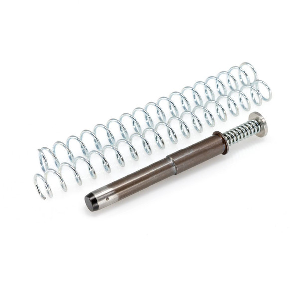 DPM Mechanical Recoil Reduction System for S&W M&P M2.0 Compact 4” drop-in multi-spring recoil rod that reduces felt recoil, cushions slide impact, and improves follow-up shots. Tunable short/long springs; ~26 lb full-open buffer.