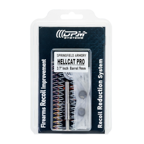 DPM Mechanical Recoil Reduction System for Springfield Hellcat Pro 3.7” (HS H11 PRO). Drop-in multi-spring recoil rod with 3 external springs and 2 plugs — smooths recoil, protects slide/frame, and improves follow-up speed. Approx. 18–22 lb full-open buffering. DPM Mechanical Recoil Reduction System for Springfield Hellcat Pro 3.7” (HS H11 PRO). Drop-in multi-spring recoil rod with 3 external springs and 2 plugs — smooths recoil, protects slide/frame, and improves follow-up speed. Approx. 18–22 lb full-open buffering.