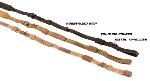 Viking Tactics Wide Padded Sling Upgrade – a two-point quick adjust sling with wide padding, rubber pull tab, metal hardware, and friction-resistant nylon. Made in the USA