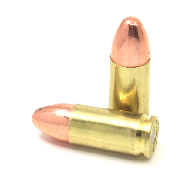 CCI Blazer Brass 9mm, 9mm Luger ammo, 9mm FMJ, 124 grain ammo, CC5201C, Blazer Brass 9mm 124gr, target shooting ammo, reloadable 9mm
