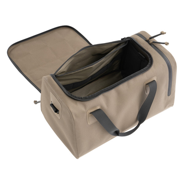 Magpul DAKA Range Bag Small FDE with dual YKK Aquaguard zippers and Hypalon bottom.