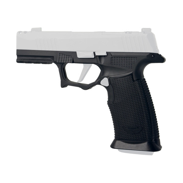 Icarus A.C.E. Air Polymer P365 X-Macro grip without thumb ledge. Icarus A.C.E. Air Polymer P365 X-Macro grip without thumb ledge.
