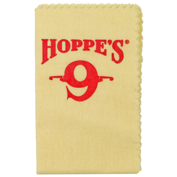 Hoppe's Wax Treated Gun Cloth for polishing metal surfaces. Hoppe's Wax Treated Gun Cloth for polishing metal surfaces.