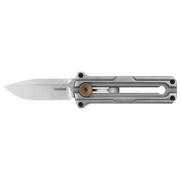Kershaw Lucid assisted opening knife with blue handle and clip point blade. Kershaw Lucid assisted opening knife with blue handle and clip point blade.