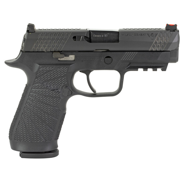 Wilson Combat WCP320 Carry 9MM 3.9" DLC Black Curved Trigger, 17-Round Magazine