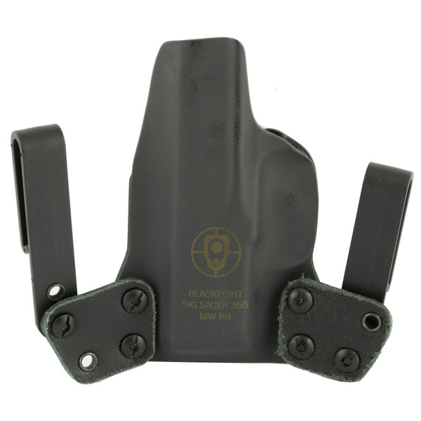 BlackPoint Tactical Mini Wing IWB holster for Sig P365, black, tuckable design.