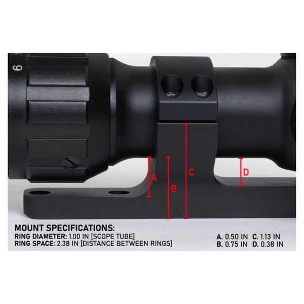 1" Scope Mount for Savage Arms Axis/Edge Rifles