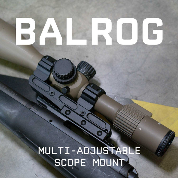 Monstrum Balrog adjustable scope mount with integrated bubble level, 30mm.
