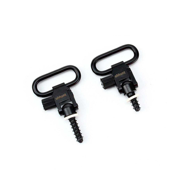 Sling swivel mounting set for Mossberg 500/590/Maverick 88 shotguns.