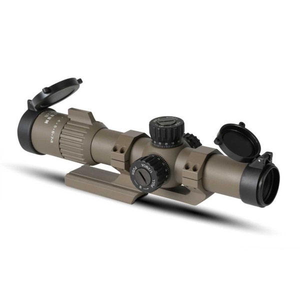 Archangel 1-6x24 FFP LPVO scope with illuminated BDC reticle.
