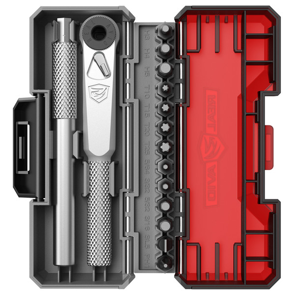 Real Avid 13-piece gunsmithing bit set with X3 driver for firearm upkeep.