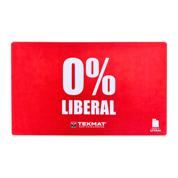Tekmat door mat with "0% LIBERAL" slogan, 25"x42".