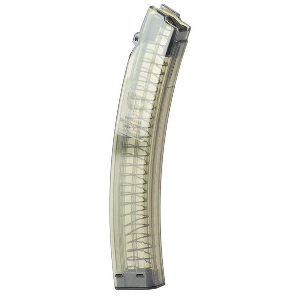 ETS 40rd Clear 9mm magazine for CZ Scorpion, translucent body for ammo count.