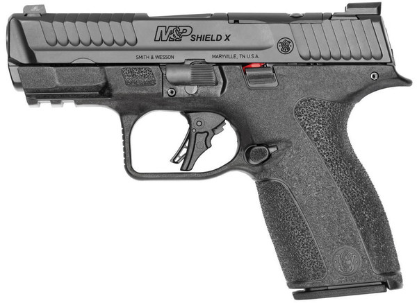 Explore the Smith & Wesson M&P Shield X 9mm pistol: ultra-slim 0.9" wide design, Ameriglo LumiGreen night sights, RMSc optic cut, and flat-face trigger for superior concealed carry. Includes 13+15 rd mags. Shop now at Terran Gear USA for reliable performance.