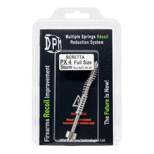 Upgrade your Beretta PX4 Storm Full Size 9mm or 40 S&W with the DPM Mechanical Recoil Reduction System. Enjoy smoother cycling, reduced recoil, and improved accuracy with this advanced multi spring guide rod assembly. Available at Terran Gear USA.