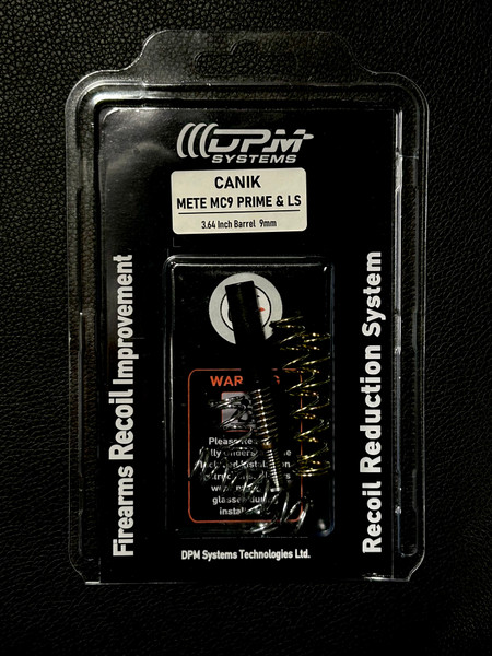 Upgrade your Canik METE MC9 PRIME or LS with the DPM Telescopic Recoil Reduction System. Enjoy significant recoil reduction, faster follow-up shots, and improved accuracy with customizable springs. Direct replacement with lifetime warranty.