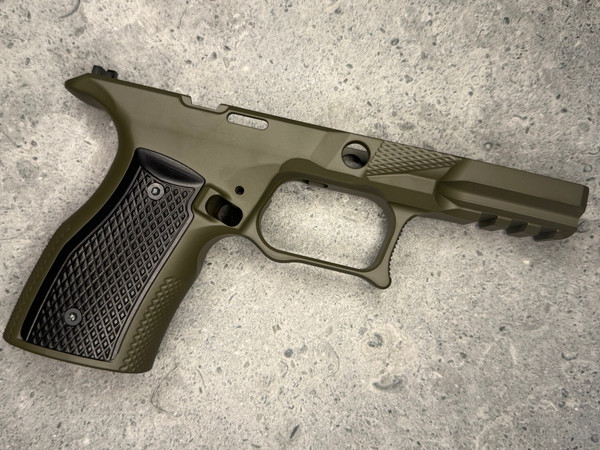 Upgrade your Springfield Echelon with the Sharps Bros SBGM22 billet 7075-T6 aluminum grip module in OD Green. Features a 13 degree grip angle, flared magwell, M1913 rail, and full OEM magazine compatibility. Available at Terran Gear USA.