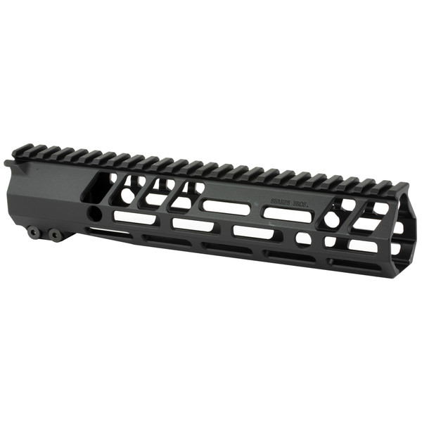 Sharps Bros 10-inch black M-LOK free-float handguard for AR-15 featuring 7 sides of mounting slots and full top rail.