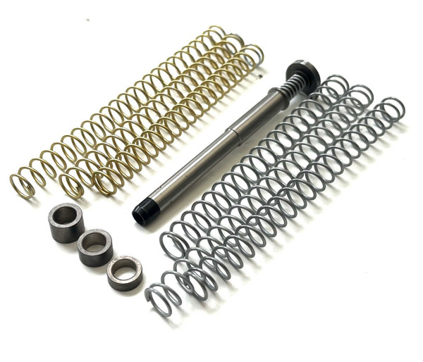 Upgrade your Kimber 2K11 5" bull barrel 9mm with the DPM Mechanical Recoil Reduction System featuring 18 user settings. Drop-in design with two spring sets and spacers reduces recoil, speeds follow-ups, and improves accuracy. OEM spring plug required. Lifetime warranty. Shop at Terran Gear USA