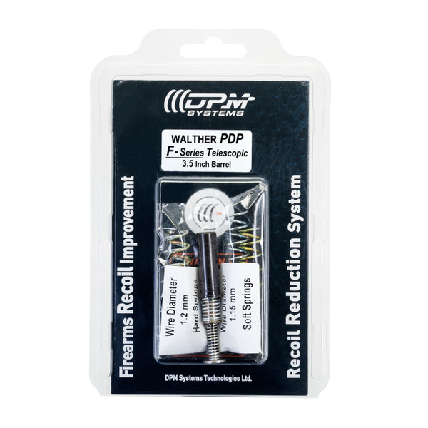 DPM Telescopic Recoil Reduction System for Walther PDP F-Series 3.5" barrel. Reduce recoil, improve control, and boost accuracy with this multi-spring performance upgrade.