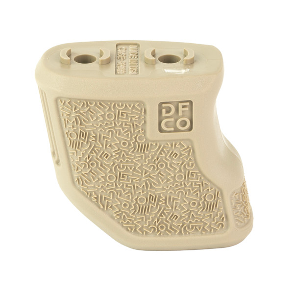 17. DFCO Tiger Claw Foregrip FDE: Flat Dark Earth Tiger Claw M-LOK angled grip designed for repeatable hand indexing and better recoil mitigation.