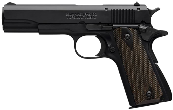 Browning 1911-22 A1 CA Compliant .22 LR pistol with 4.25" barrel, 10+1 capacity, alloy frame, and classic 1911 controls.